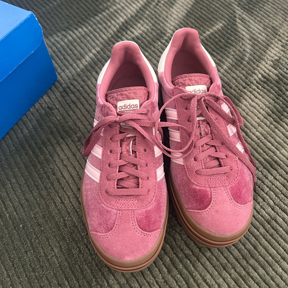 Adidas Gazelle platform Women's Rose Suede Sneakers